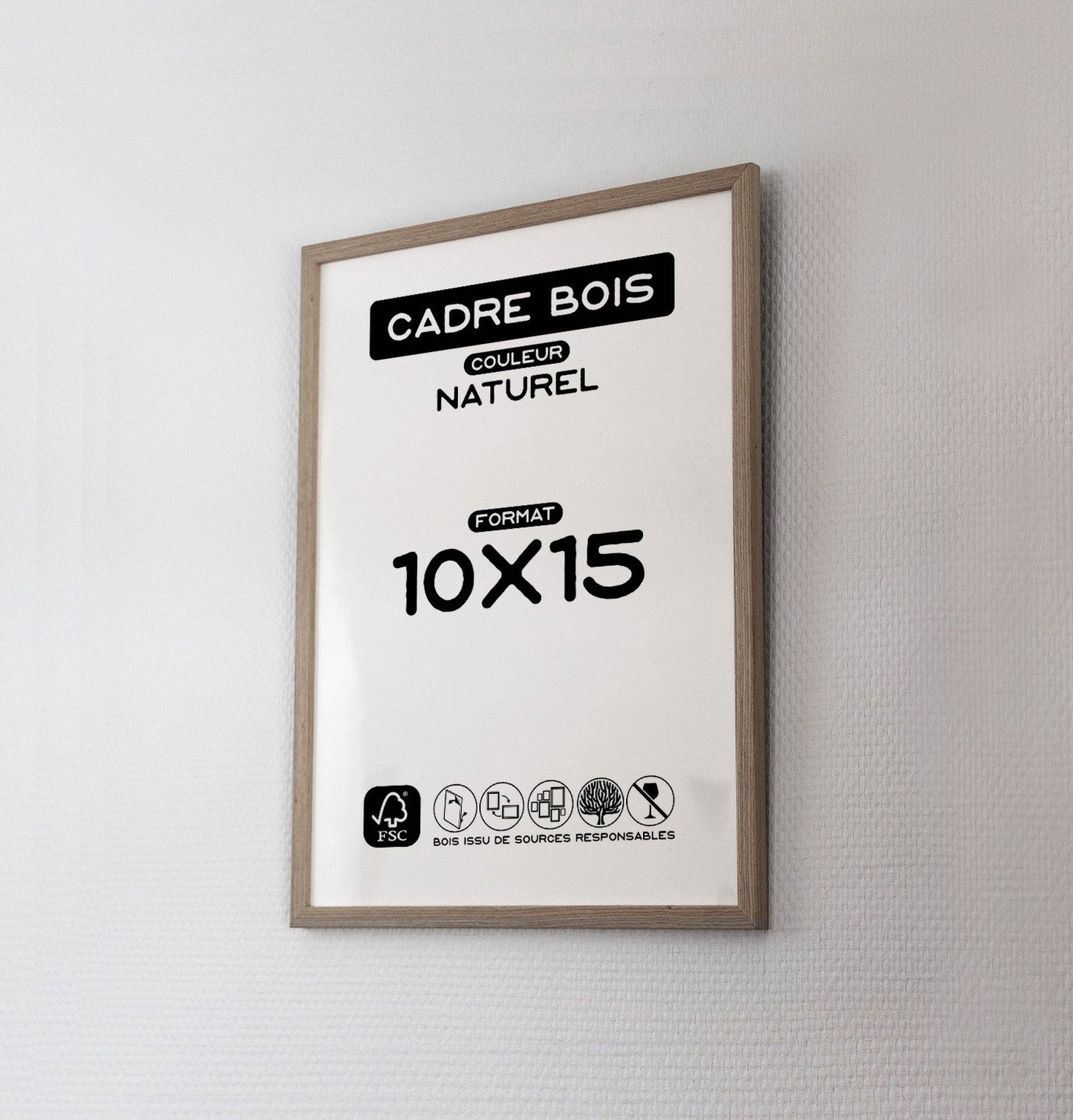 CADRE Bois Naturel 10x15cm