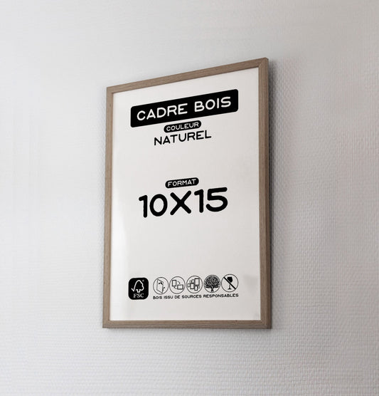 CADRE Bois Naturel 10x15cm